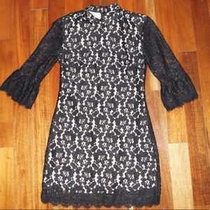 Lace cocktail dress.